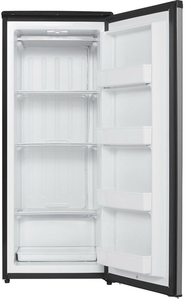 Danby® Designer 8.5 Cu. Ft. Black with Stainless Steel Upright Freezer - My Store