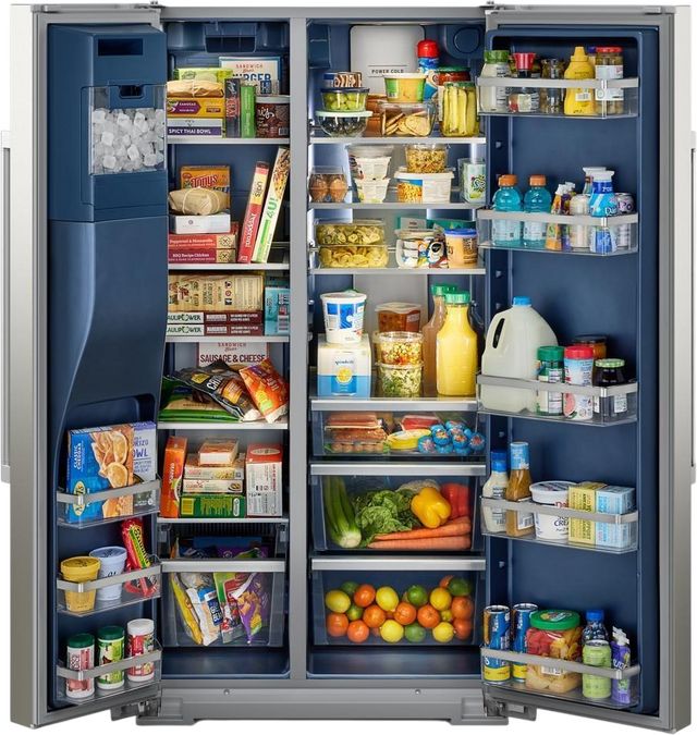 Maytag® 36 in. 20.8 Cu. Ft. Fingerprint Resistant Stainless Steel Counter Depth Side-by-SideRefrigerator - My Store