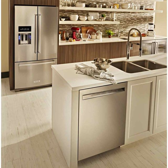 KitchenAid® 36 in. 27.0 Cu. Ft. Stainless Steel with PrintShield™ Finish French Door Refrigerator - My Store