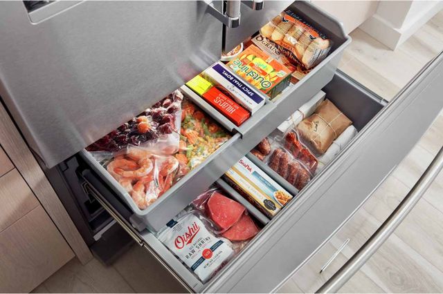 KitchenAid® 36 in. 27.0 Cu. Ft. Stainless Steel with PrintShield™ Finish French Door Refrigerator - My Store