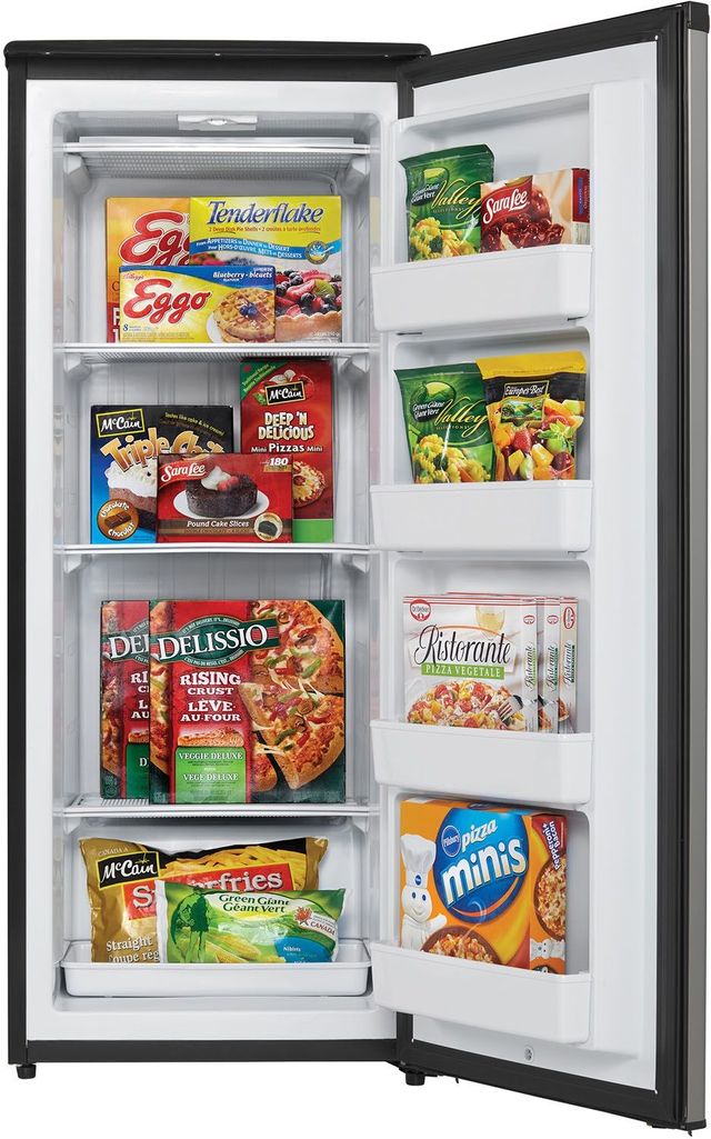 Danby® Designer 8.5 Cu. Ft. Black with Stainless Steel Upright Freezer - My Store