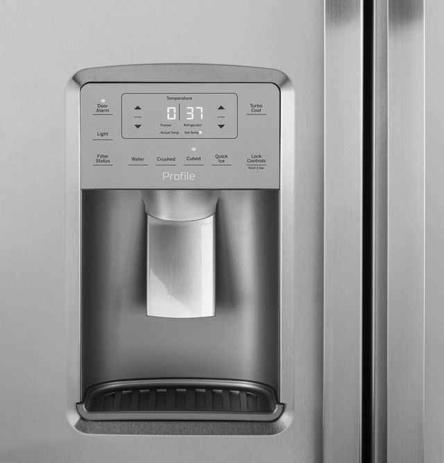 GE Profile™ 36 in. 25.3 Cu. Ft. Stainless Steel Side-by-Side Refrigerator - My Store