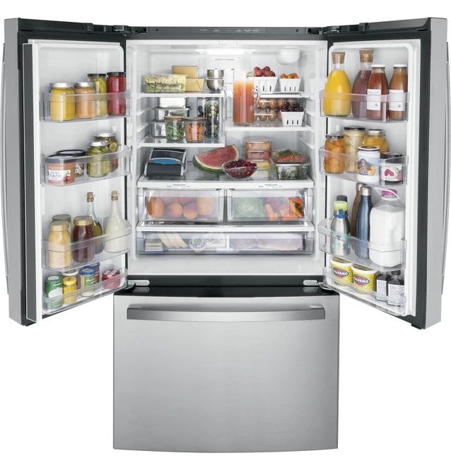 GE® 36 in. 27.0 Cu. Ft. Fingerprint Resistant Stainless Steel French Door Refrigerator - My Store