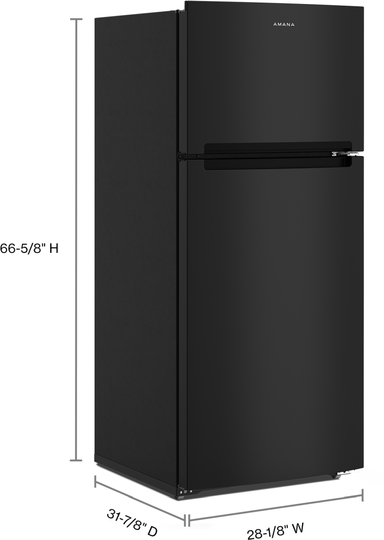 Amana® 28 in. 16.4 Cu. Ft. Black Top Freezer Refrigerator - My Store